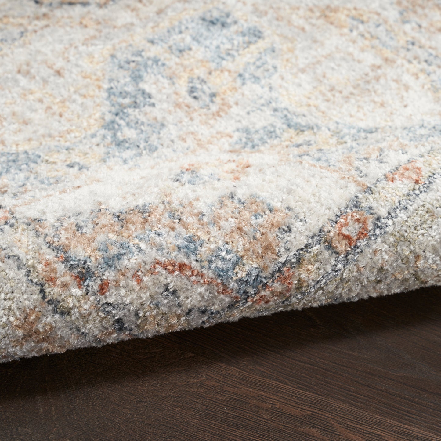 Nourison Home Astra Machine Washable  Denim Multicolor  Traditional
