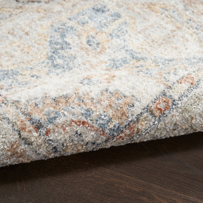 Nourison Home Astra Machine Washable  Denim Multicolor  Traditional