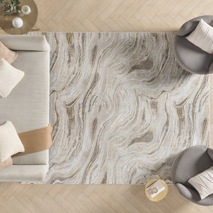 Nourison Home Glitz  Grey Gold  Contemporary
