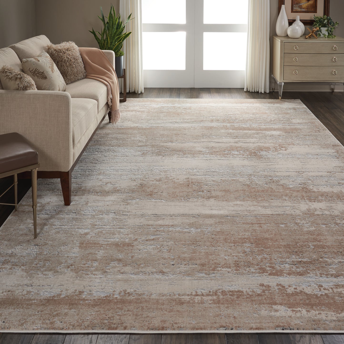 Nourison Home Rustic Textures  Beige  Contemporary