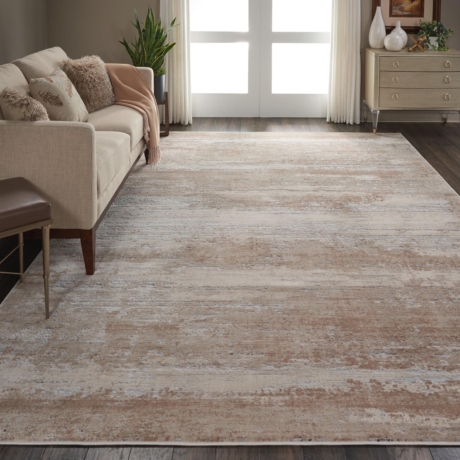 Nourison Home Rustic Textures  Beige  Contemporary