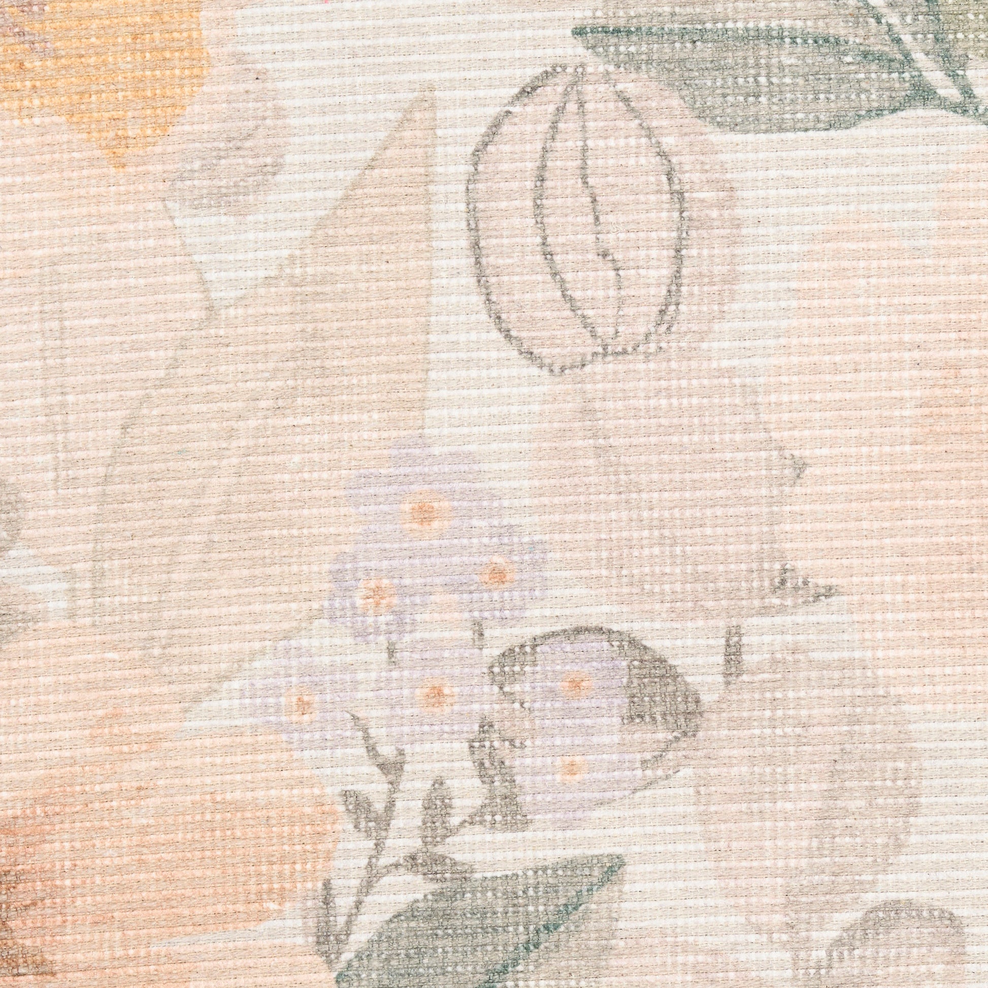 Nourison Home Botanical Washables  Beige Multicolor  Contemporary