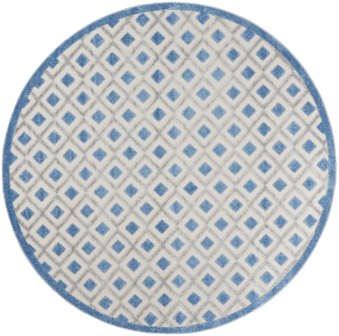 Nourison Home Aloha ALH26 Blue Grey Contemporary Power-loomed Rugs