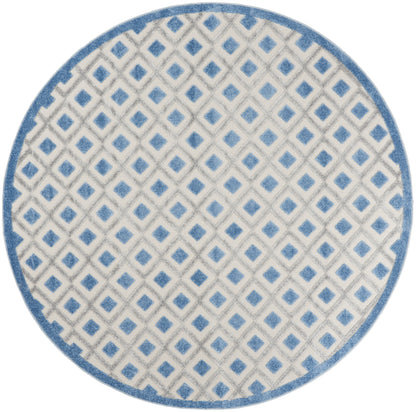 Nourison Home Aloha ALH26 Blue Grey Contemporary Power-loomed Rugs