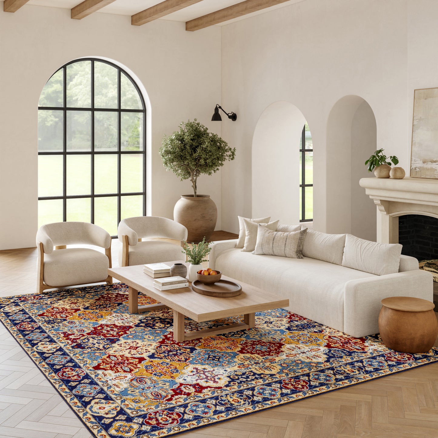 Nourison Home Grafix  Multicolor  Traditional