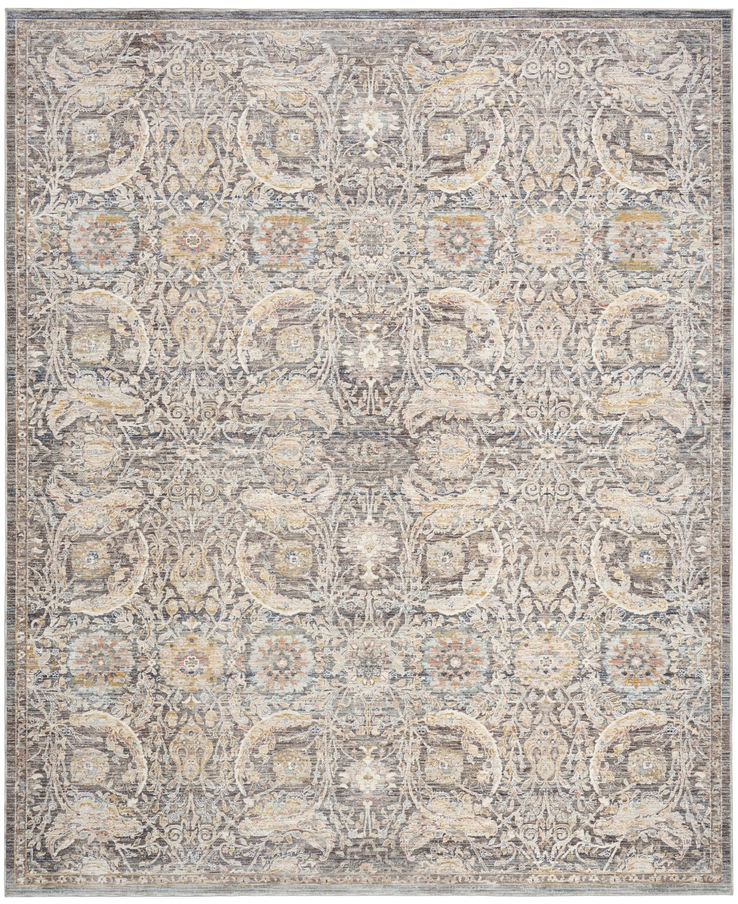 Nourison Home Antique Fusion ANF03 Charcoal Multicolor Traditional Machine Woven Rug
