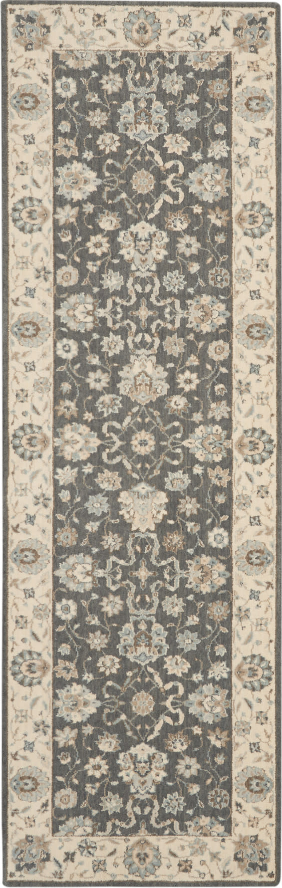 Nourison Home Living Treasures LI16 Grey Ivory Traditional Loom-woven Rug