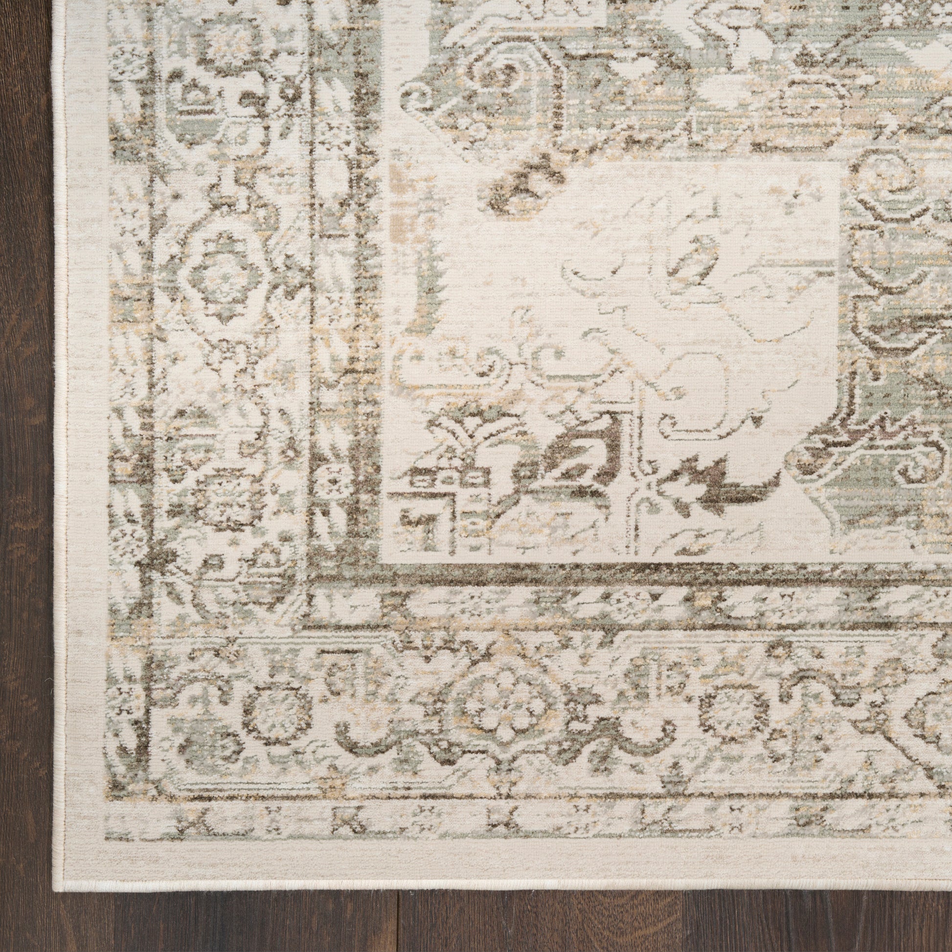 Nourison Home Soft Mist  Ivory Light Grey  Traditional