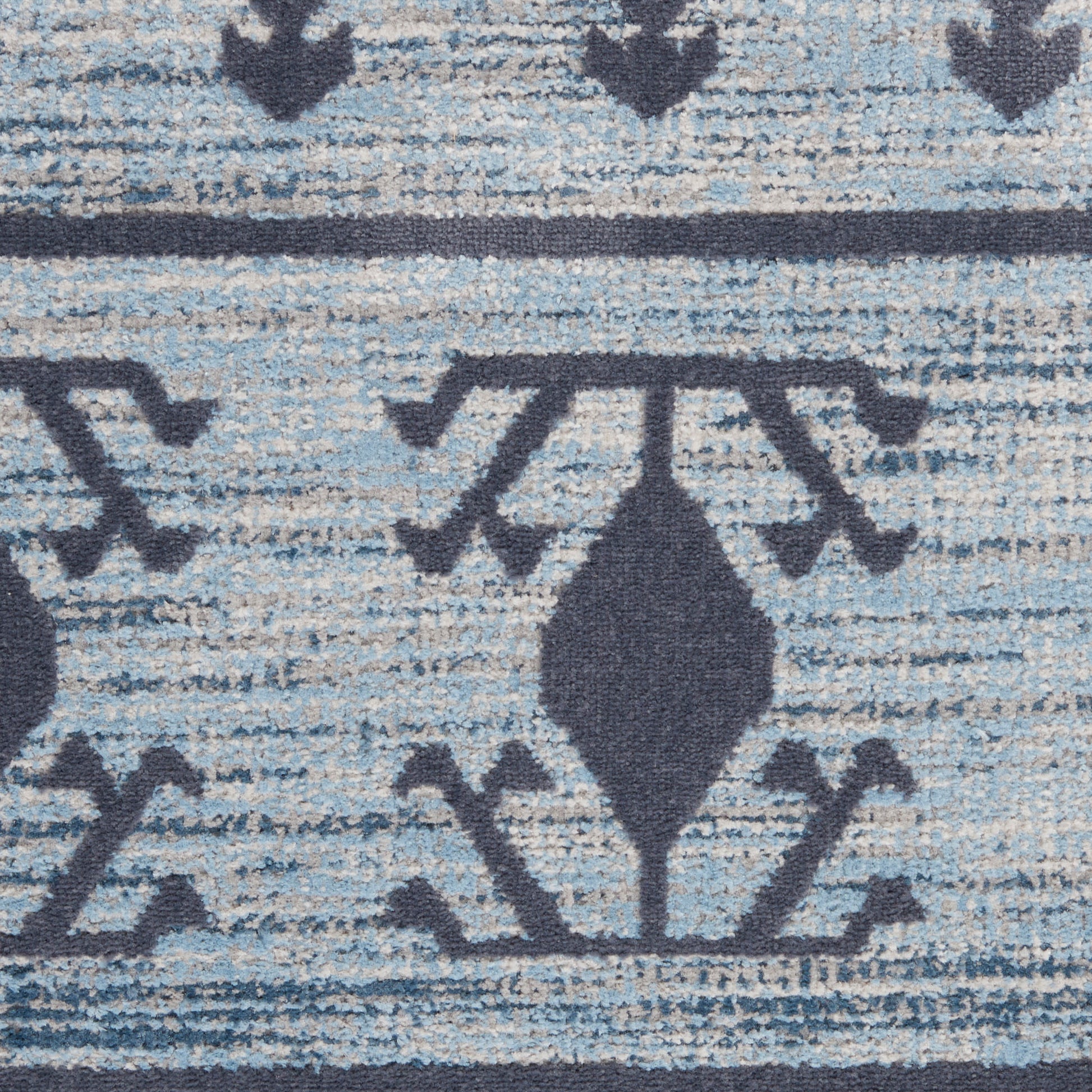 Nourison Home Asilah  Light Blue Charcoal  Contemporary