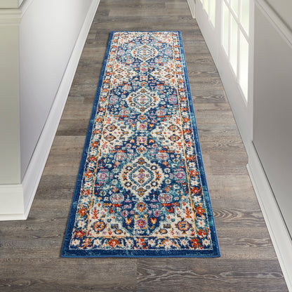 Nourison Home Passion  Blue Multicolor  Transitional