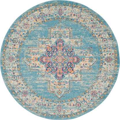 Nourison Home Passion PSN03 Light Blue Transitional Power-loomed Rugs