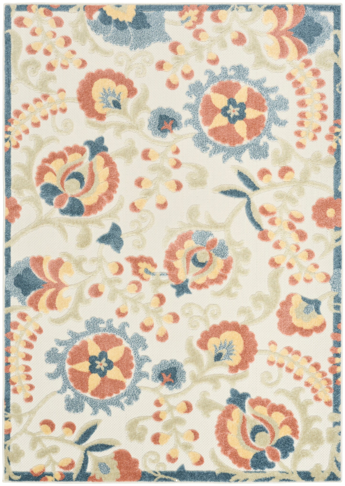 Nourison Home Aloha ALH17 Grey Multicolor Contemporary Power-loomed Rugs
