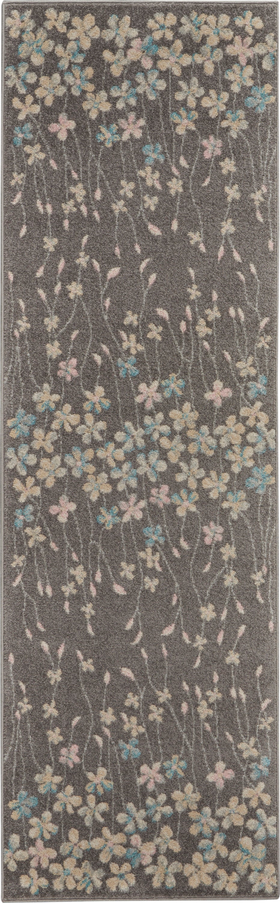 Nourison Home Tranquil TRA04 Grey Beige Contemporary Power-loomed Rug