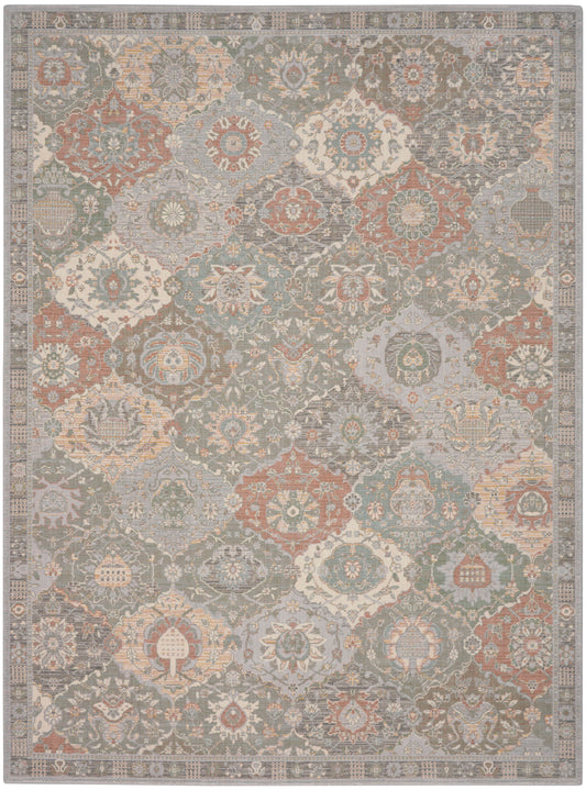 Nourison Home Parisa  Grey Multicolor  Transitional