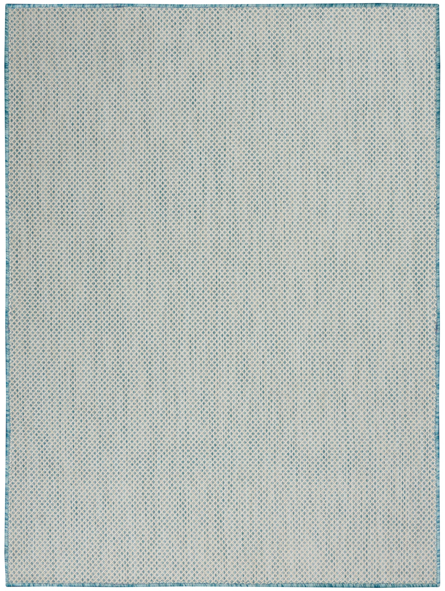 Nourison Home Courtyard COU01 Ivory Aqua Contemporary Power-loomed Rug