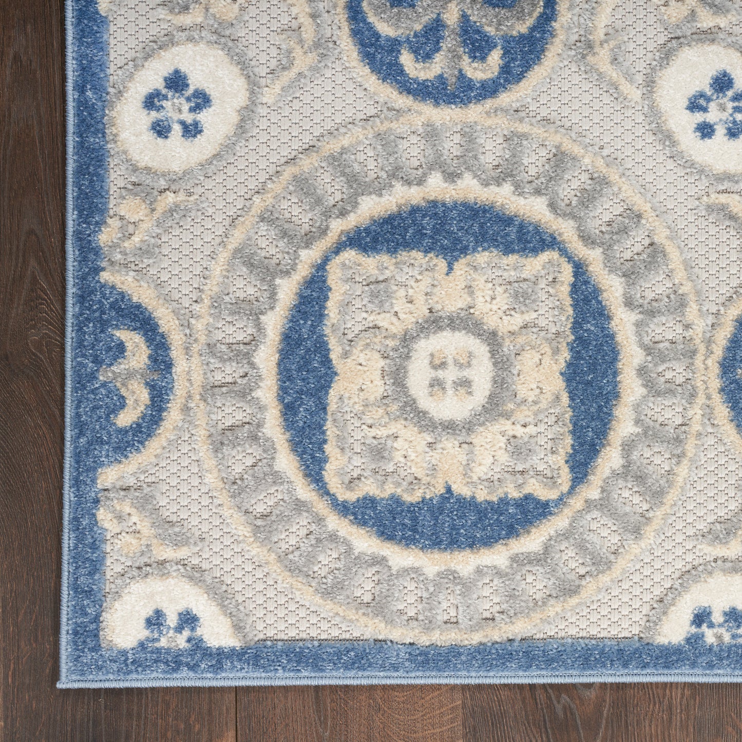 Nourison Home Aloha  Blue Grey  Contemporary