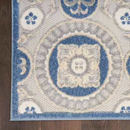 Nourison Home Aloha  Blue Grey  Contemporary