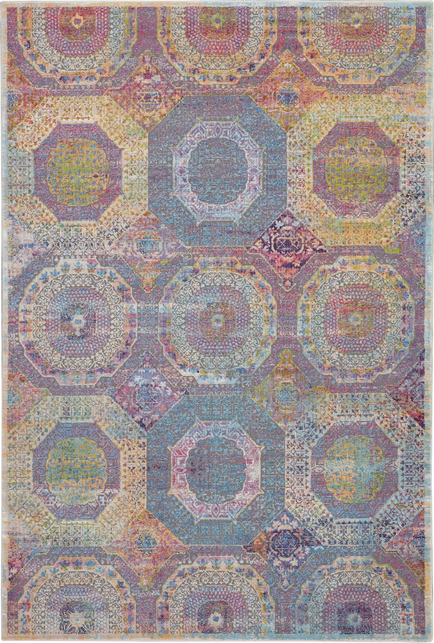 Nourison Home Ankara Global ANR05 Multicolor Transitional Power-loomed Rug