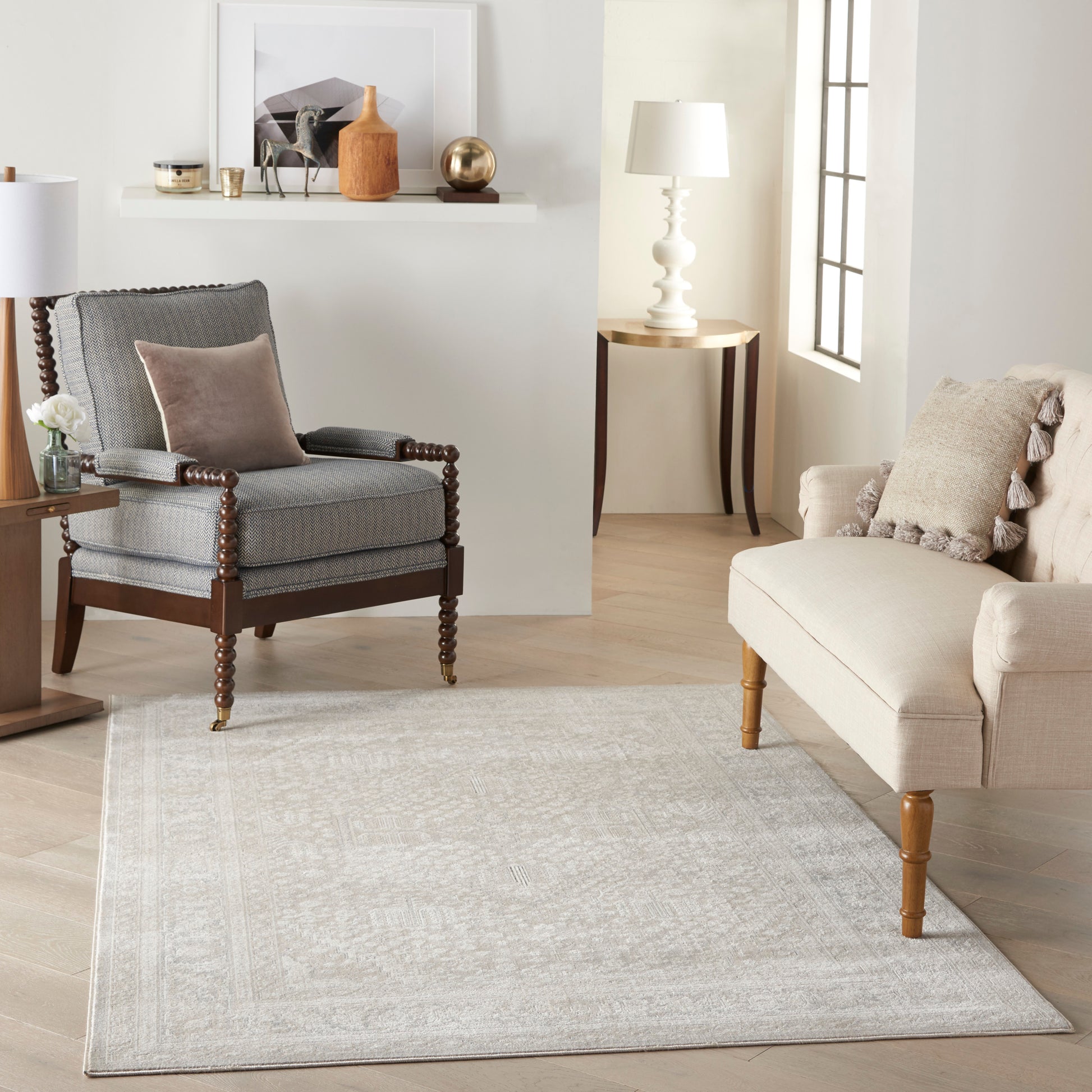 Nourison Home Malta  Beige Grey  Traditional