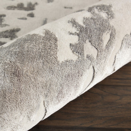 Nourison Home Prismatic  Silver Grey  Contemporary