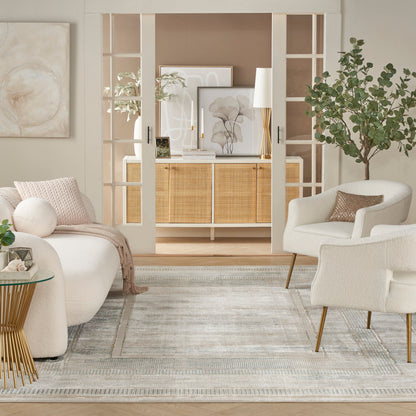 Nourison Home Glitz  Ivory Multicolor  Contemporary