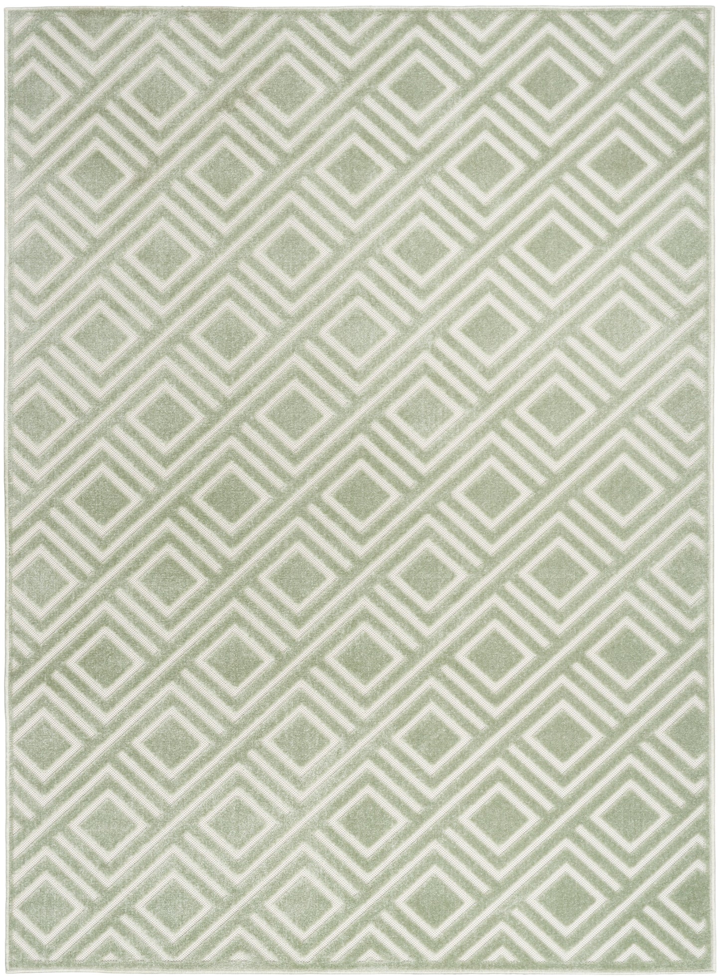 Nourison Home Care Free CAF03 Green Contemporary Loom-woven Rug