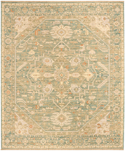 Nourison Home Antique Bloom  Teal  Traditional