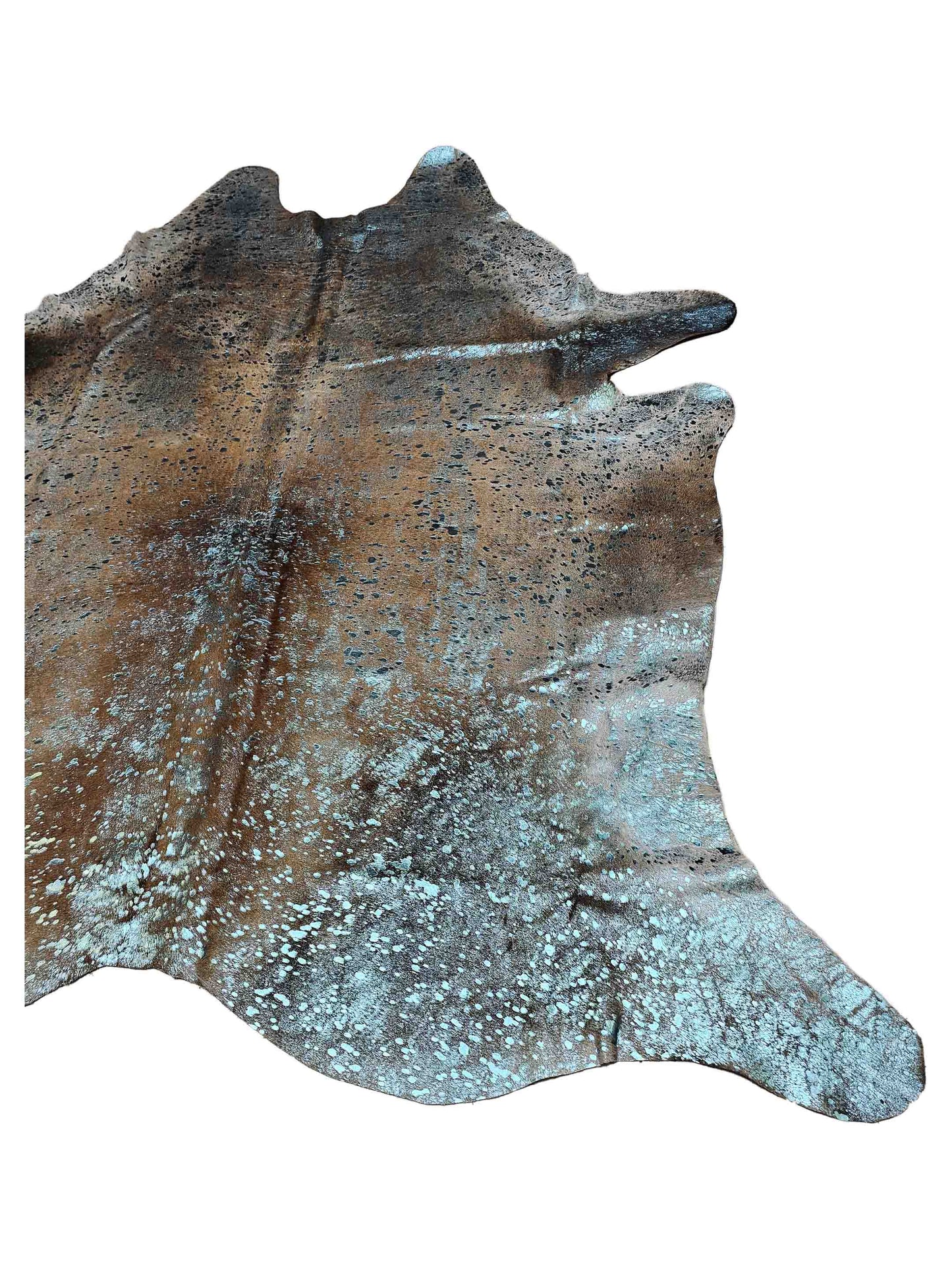 Artisan Claire Metallic Blue Hair on Hide Rug