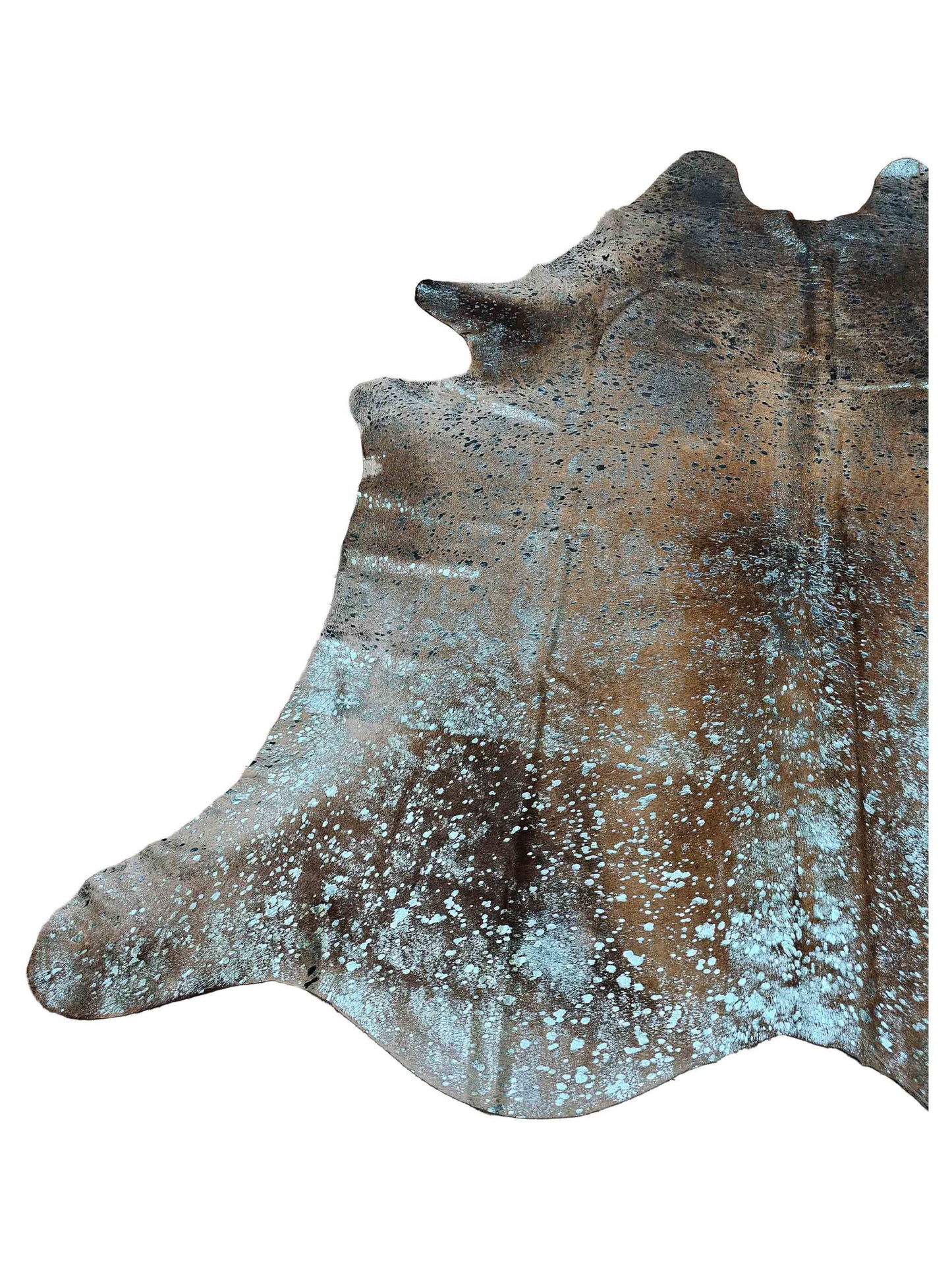 Artisan Claire Metallic Blue Hair on Hide Rug