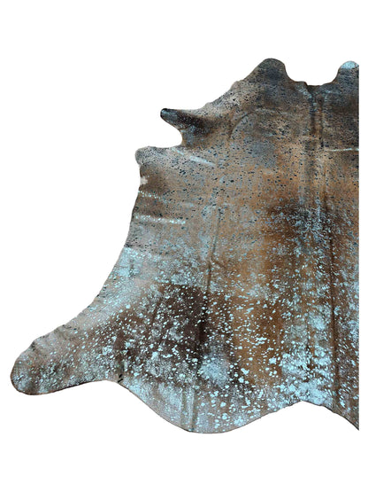 Artisan Claire Metallic Blue Hair on Hide Rug