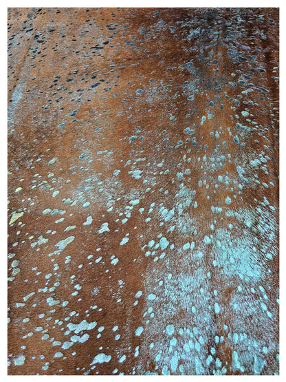 Artisan Claire Metallic Blue Hair on Hide Rug