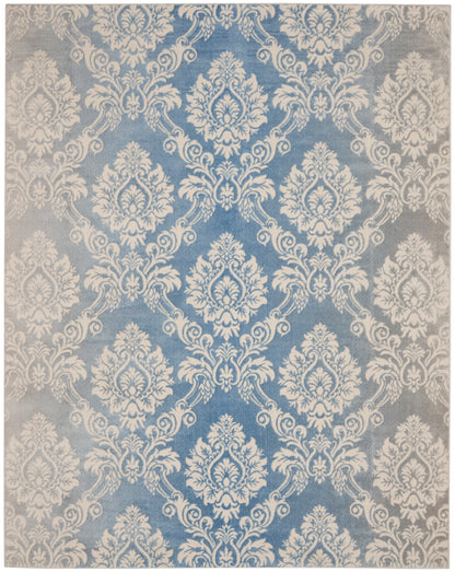 Nourison Home Elation  Ivory Blue  Traditional