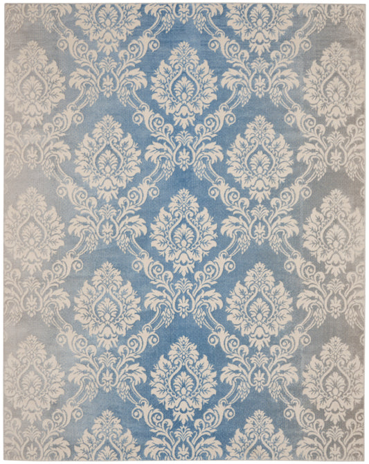 Nourison Home Elation  Ivory Blue  Traditional