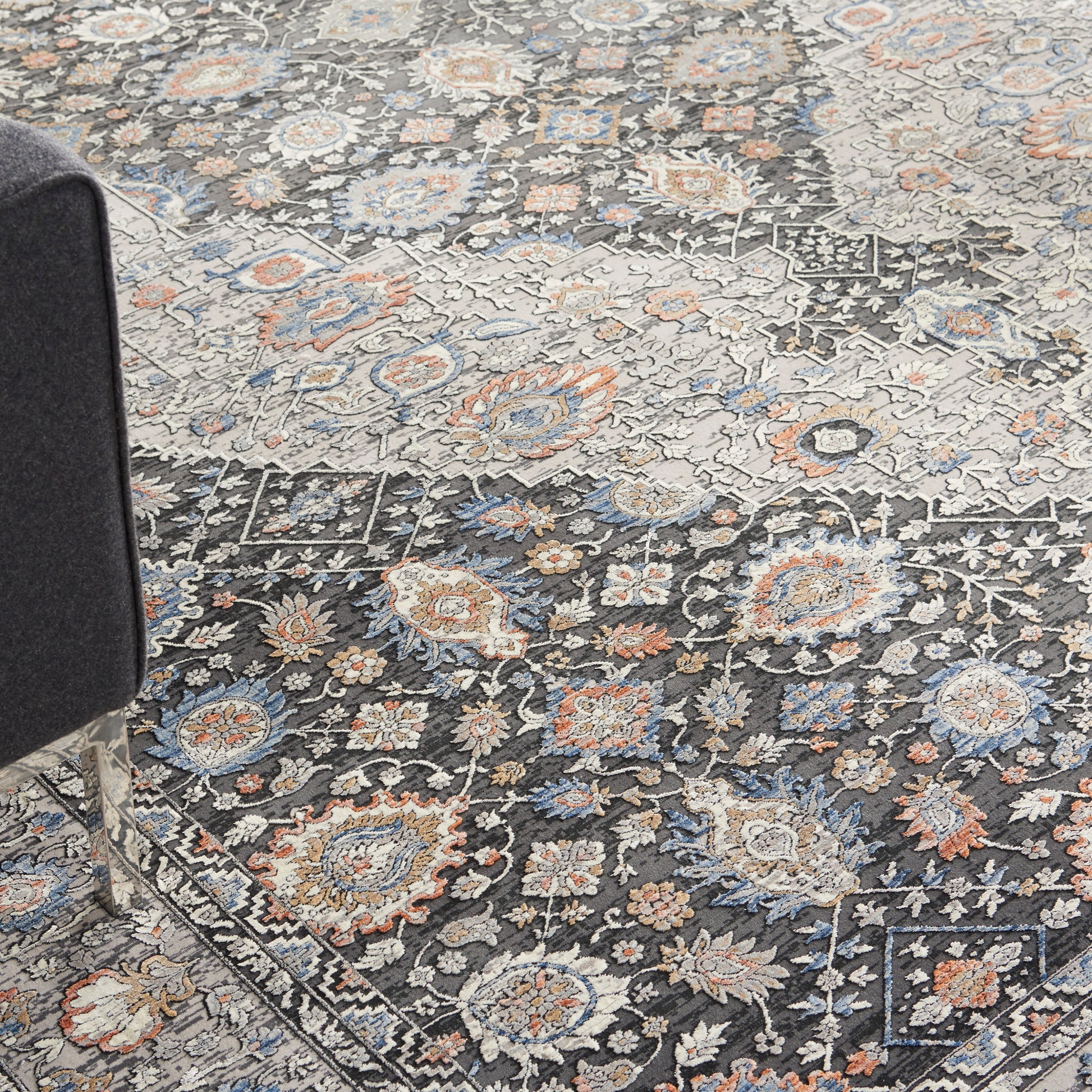 Nourison Home Starry Nights  Grey Blue  Traditional