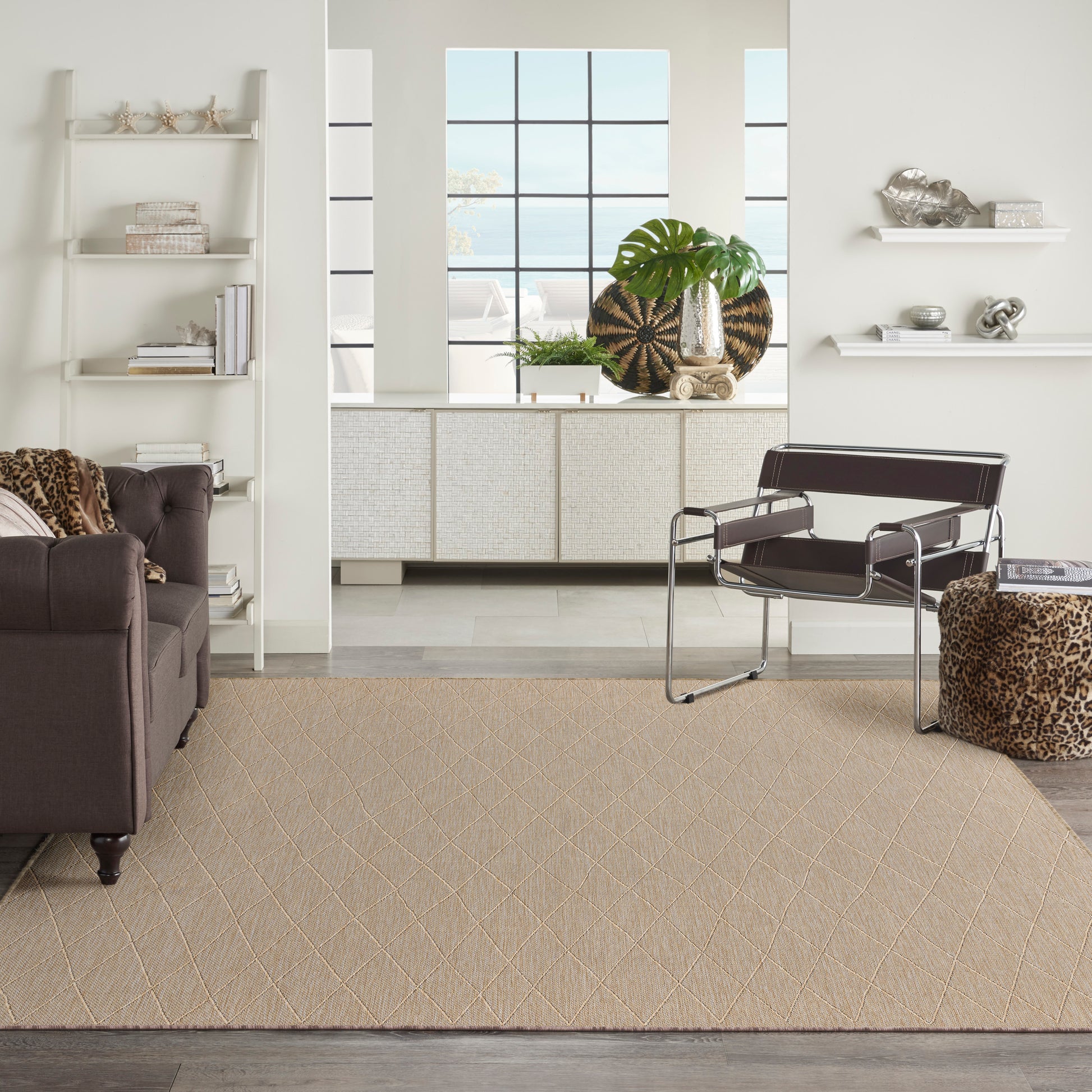 Nourison Home Washable Solutions  Natural  Contemporary