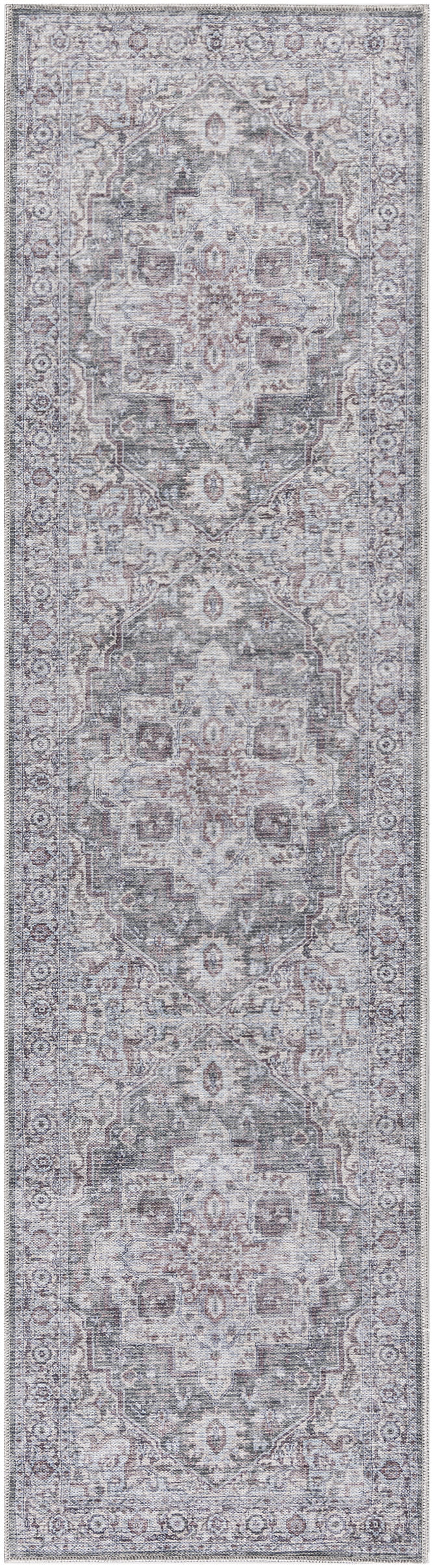 Nourison Home New Concept Washables SR101 Ivory Grey Traditional Machine Woven Rug