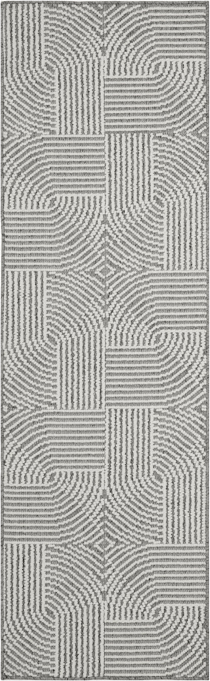 Nourison Home Natural Texture NTX02 Charcoal Ivory Contemporary Power-loomed Rug