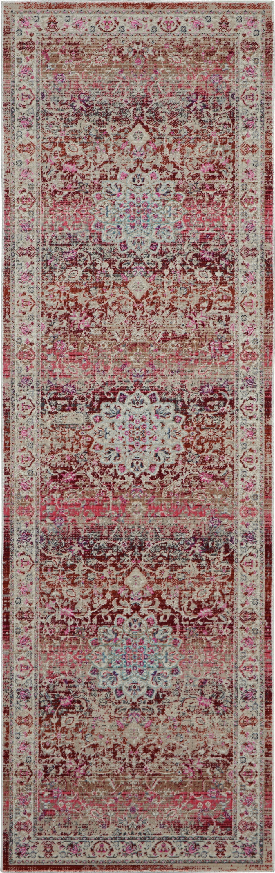 Nourison Home Vintage Kashan VKA01 Red Traditional Power-loomed Rug