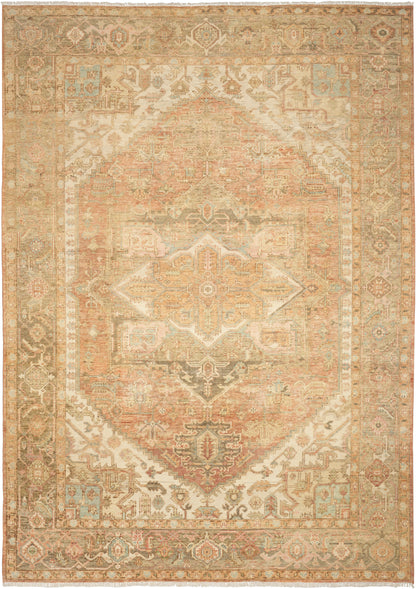 Nourison Home Heritage Vine HTV06 Rust Traditional Hand Knotted Rug