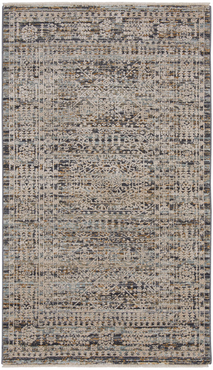 Nourison Home Lynx LNX05 Ivory Slate Transitional Power-loomed Rug