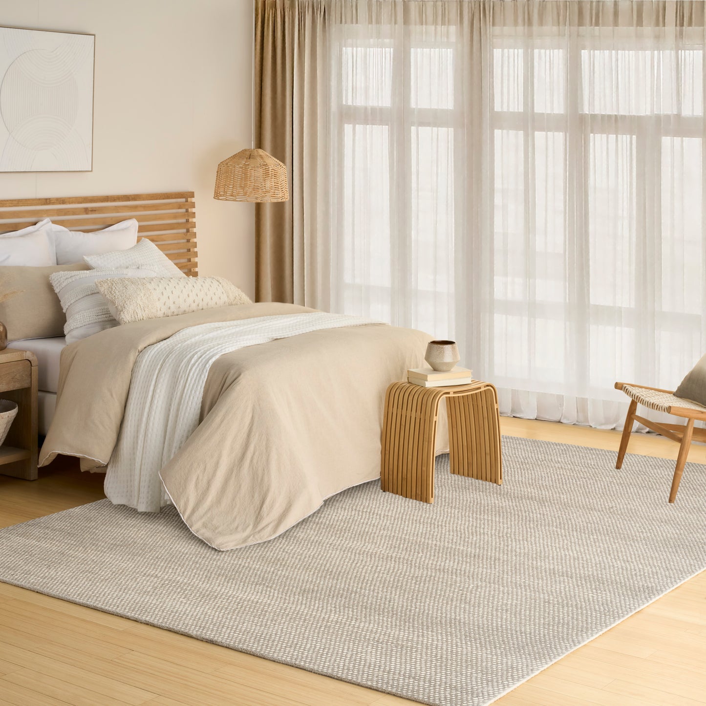 DKNY Pure Rows  Ivory Grey  Contemporary