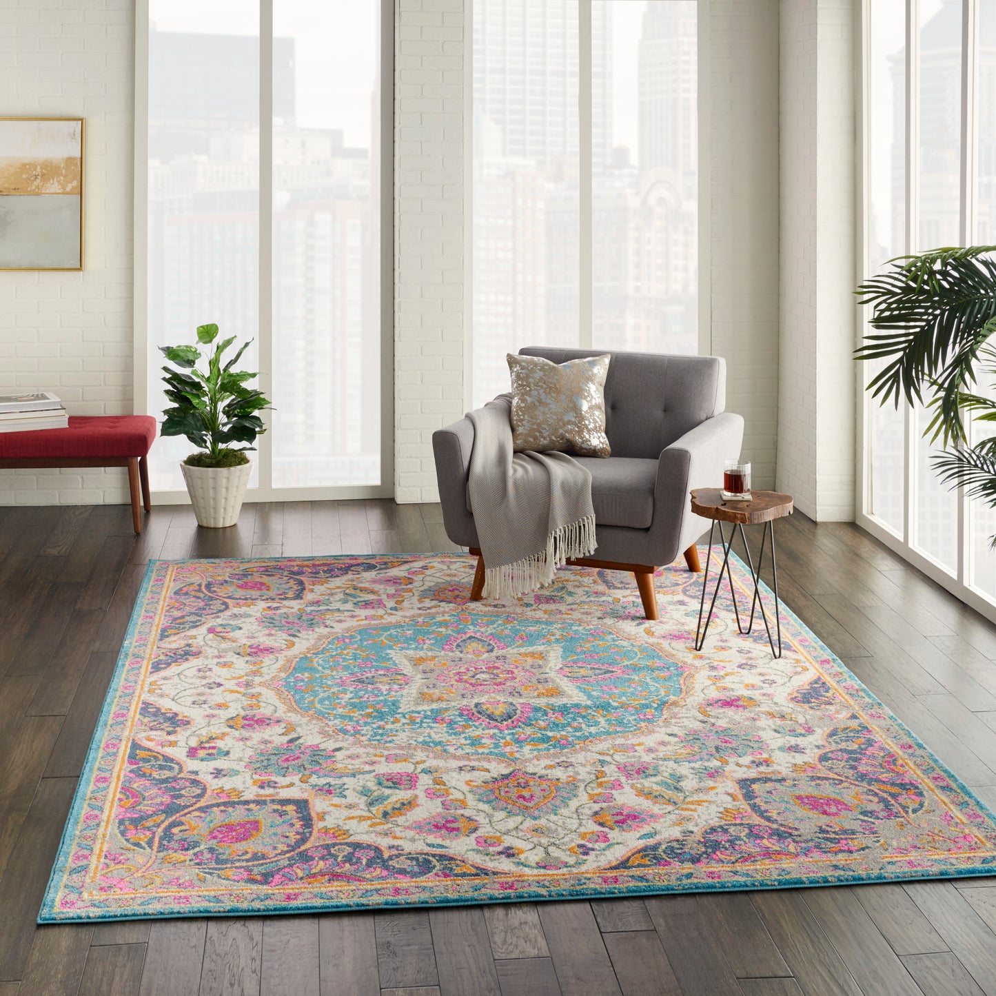 Nourison Home Passion  Ivory Multicolor  Transitional