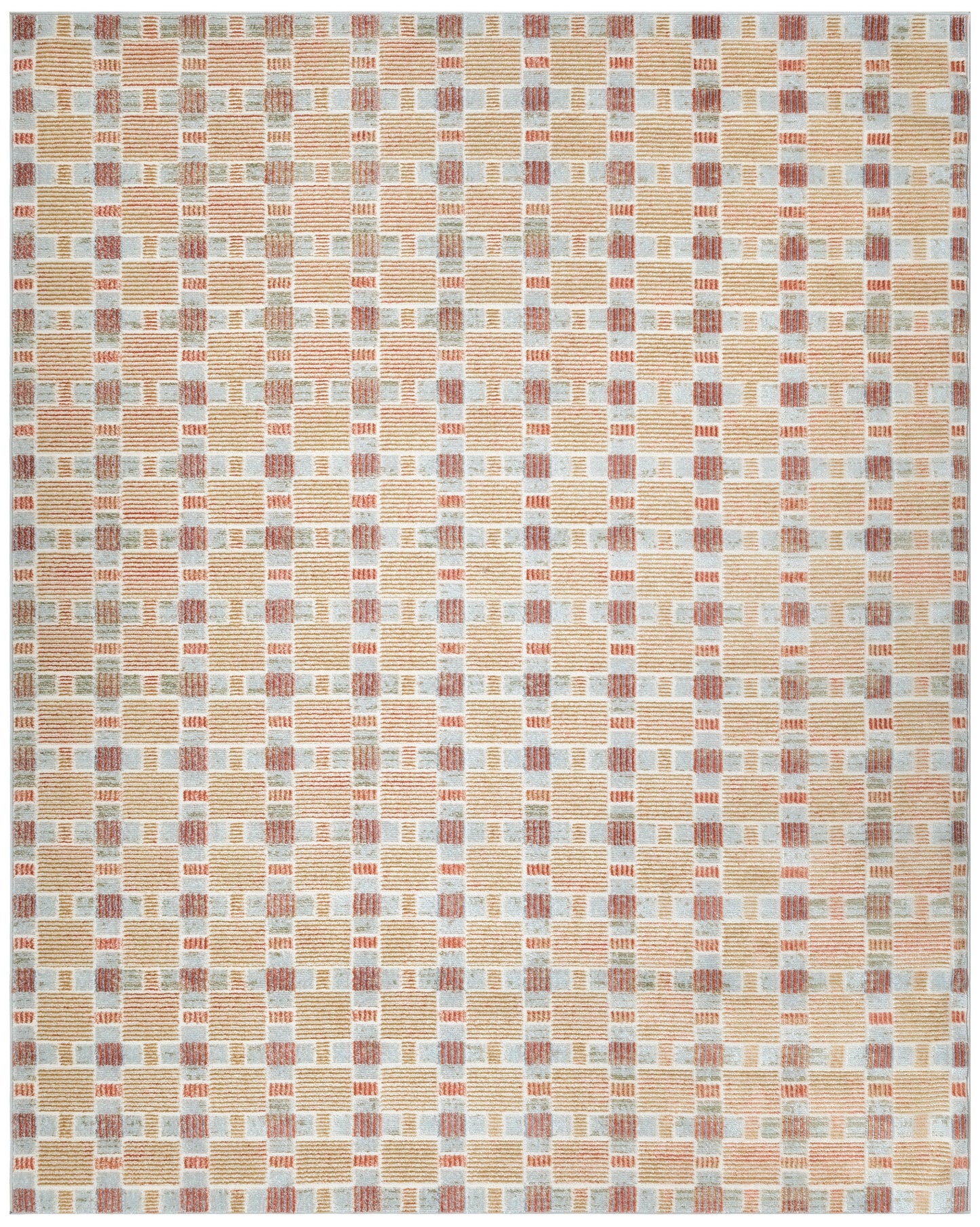 Nourison Home Nordic  Rust Multicolor  Contemporary