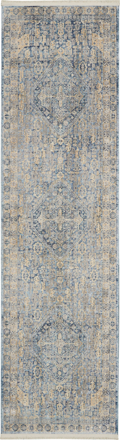 Nourison Home Lustrous Weave LUW02 Blue Ivory  Power-loomed Rug