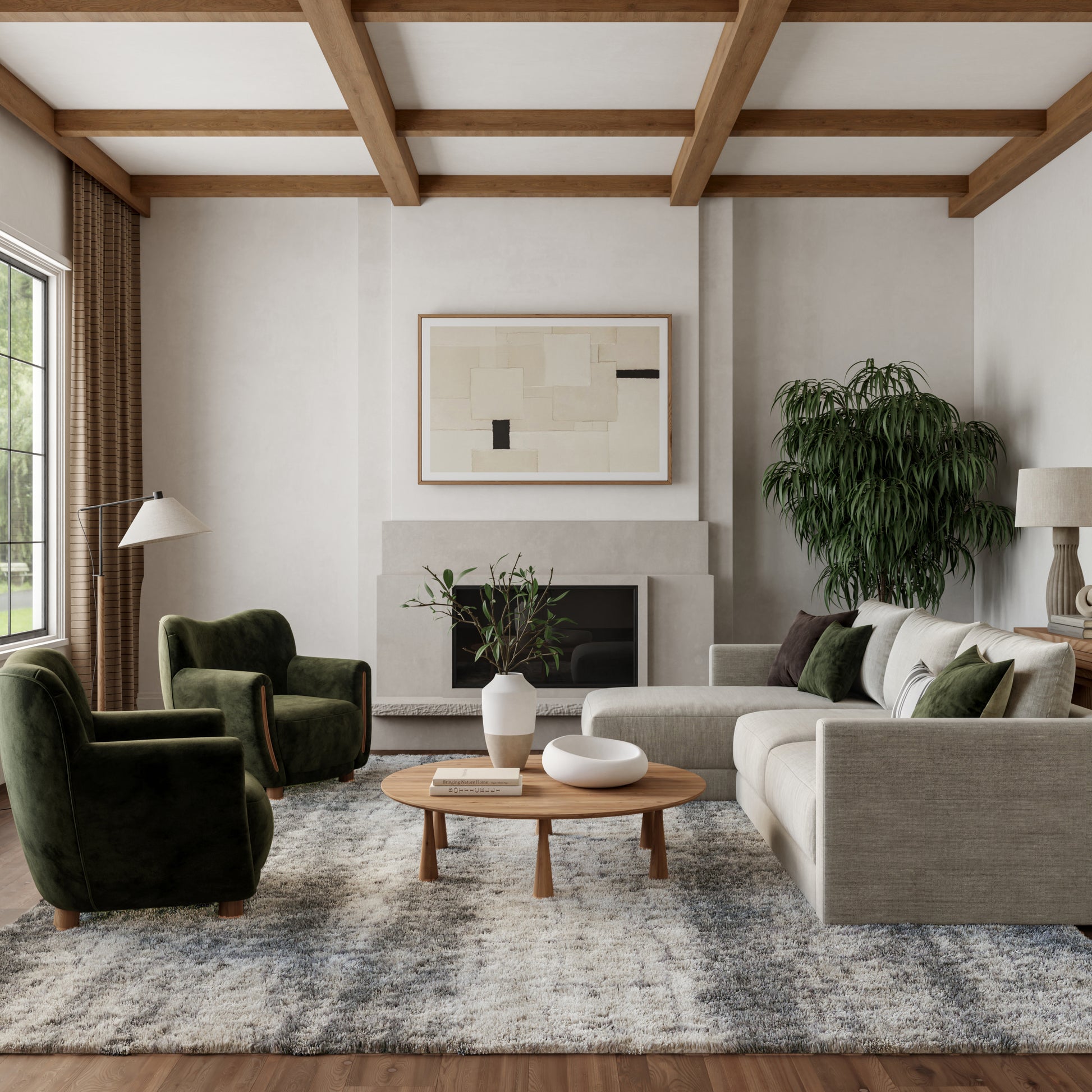 Nourison Home Dreamy Shag  Ivory Charcoal  Contemporary