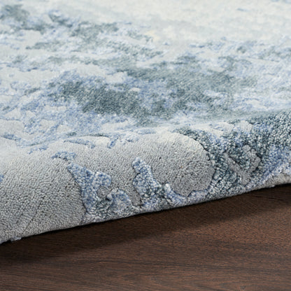 Nourison Home Silk Shadows  Blue Sky  Contemporary