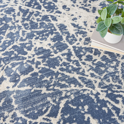 Nourison Home Exhale  Navy Ivory  Contemporary