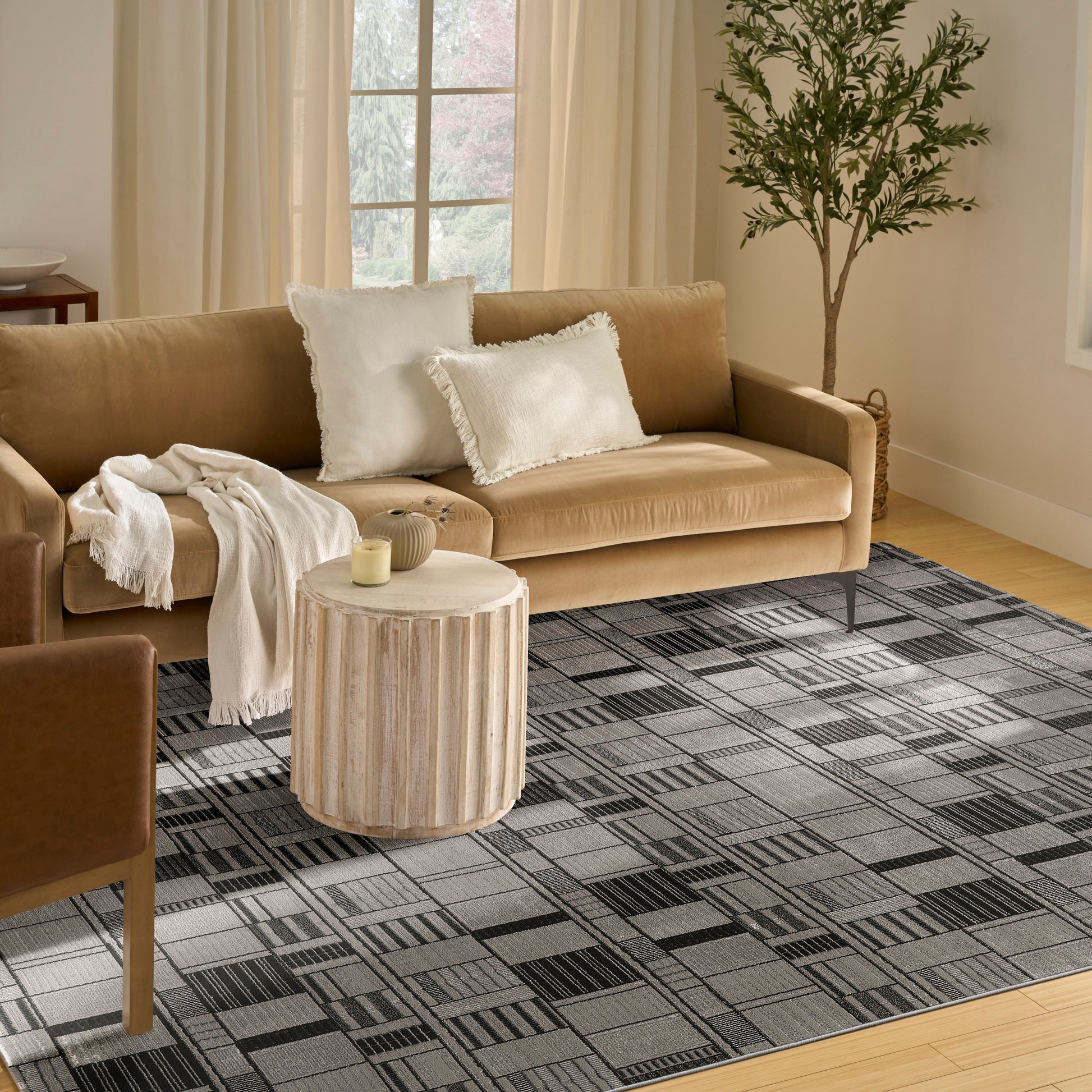 Nourison Home Nordic  Black Grey  Contemporary