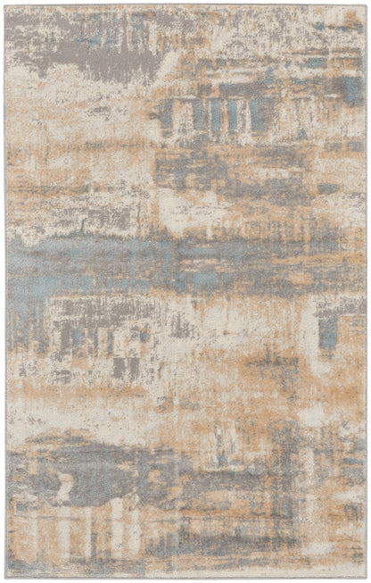 Calvin Klein CK005 Enchanting ECH02 Ivory Seaglass Contemporary Power-loomed Rug