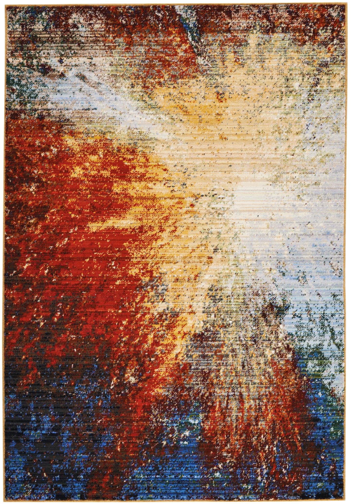 Nourison Home Chroma CRM02 Red Flare Contemporary Loom-woven Rug